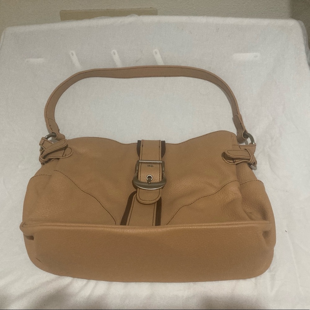??? MysteryTan/Brown Pebbled Leather Shoulder Bag
NIB